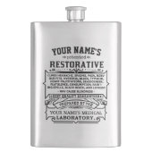 おもしろいなノベルティのパーソナライズな万能薬のヴィンテージ フラスク (正面)