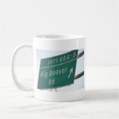 おもしろいなハイウェーの印の大きいビーバーの道の出口69 コーヒーマグカップ (左)