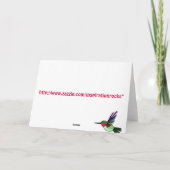 おもしろいなハチドリのバースデー・カードはあります カード (裏面)