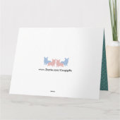 おもしろいなハッピーバースデーの三色のコーギー カード (裏面)