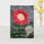 おもしろいなハッピーバースデーの息子の挨拶状 カード (黄色い花)