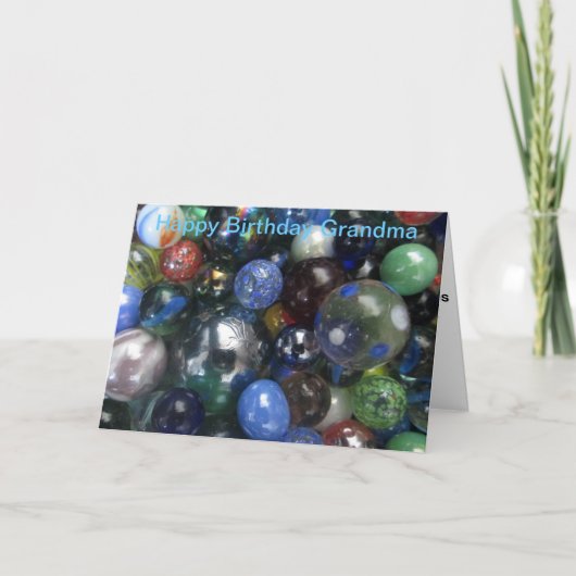 おもしろいなハッピーバースデーの祖母はカードに大理石模様をつけます カード (正面)