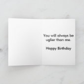 おもしろいなハッピーバースデーカード粋なファッション カード (内部)