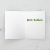 おもしろいなハッピーバースデー音楽テーマの不足分の詩 カード (内部)