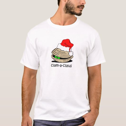 おもしろいなハマグリのクリスマス Tシャツ (正面)