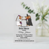 おもしろいなハリネズミの結婚式の漫画 インビテーションポストカード (スタンド正面)