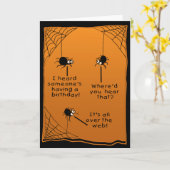 おもしろいなハロウィンのバースデー・カード カード (黄色い花)