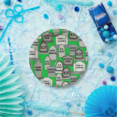 おもしろいなハロウィンの墓石のパーティー ペーパープレート (パーティー)