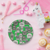 おもしろいなハロウィンの墓石のパーティー ペーパープレート (パーティー)