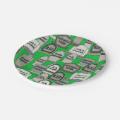 おもしろいなハロウィンの墓石のパーティー ペーパープレート (アングル)