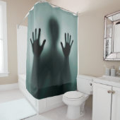 おもしろいなハロウィンの神秘的で恐い人のシルエット シャワーカーテン (インサイチュ)