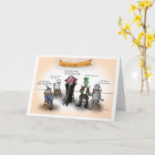 おもしろいなハロウィンの節酒カード カード (黄色い花)