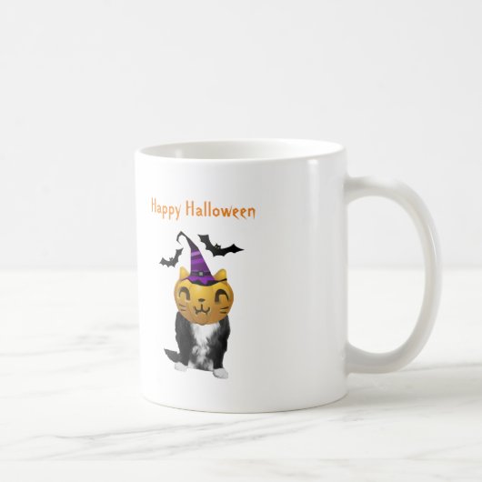 おもしろいなハロウィン猫のマグ コーヒーマグカップ (右)