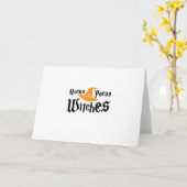 おもしろいなハロウィンHocus Pocusの魔法使い カード (黄色い花)