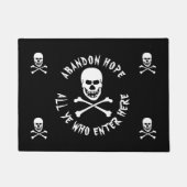 おもしろいなハローウィンパーティのDanteのインフェルノのスカル ドアマット (正面)