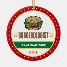 おもしろいなハンバーガーのチーズバーガー セラミックオーナメント