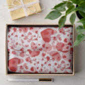 おもしろいなハートパターンVII -赤い白 + あなたのアイディア 薄葉紙 (ギフト)