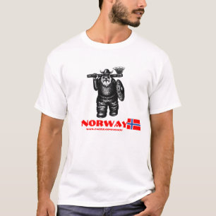 おもしろいなバイキングのノルウェーのTシャツのデザイン Tシャツ