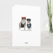 おもしろいなバイクもしくは自転車に乗る人猫の誕生日 カード (裏面)