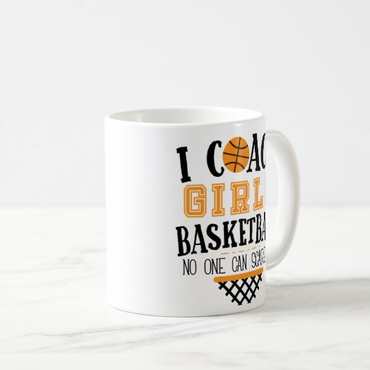 おもしろいなバスケットボールのコーチのコーヒー・マグの女の子のコーチ コーヒーマグカップ (正面右)