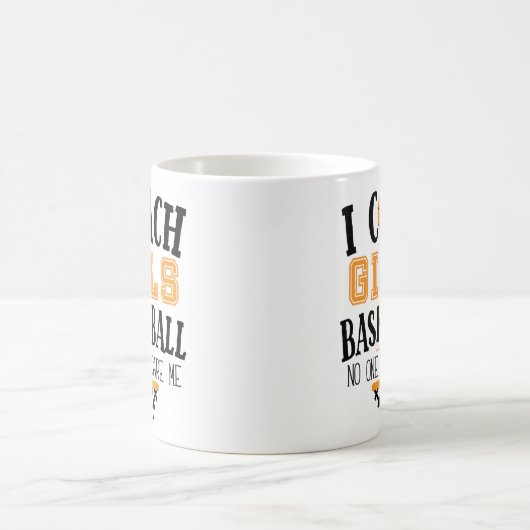 おもしろいなバスケットボールのコーチのコーヒー・マグの女の子のコーチ コーヒーマグカップ (中央)