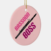 おもしろいなバスーンのクリスマス音楽オーナメントのギフト セラミックオーナメント (右)