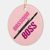 おもしろいなバスーンのクリスマス音楽オーナメントのギフト セラミックオーナメント (左)