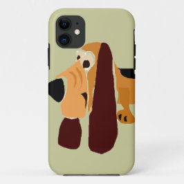 おもしろいなバセットハウンドの原住民の芸術 iPhone 11 ケース