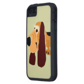 おもしろいなバセットハウンドの原住民の芸術 Case-Mate iPhoneケース (裏面左)