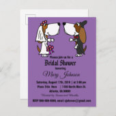 おもしろいなバセットハウンド犬の結婚式 インビテーションポストカード (正面/裏面)