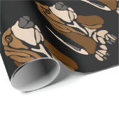 おもしろいなバセットハウンド犬の芸術 ラッピングペーパー (ロールコーナー)