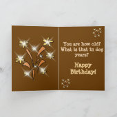 おもしろいなバセットハウンド"犬年"のバースデー・カード カード (内部)