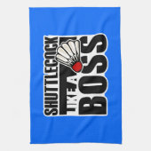 おもしろいなバドミントンShuttlecock キッチンタオル (縦)