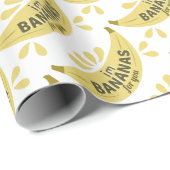 おもしろいなバナナのイラストレーション私はあなたのためのバナナです ラッピングペーパー (ロールコーナー)