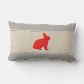 おもしろいなバニーのストライプな枕 ランバークッション (裏面)