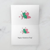 おもしろいなバレンタインのキューピッドのカエル シーズンカード (内部)