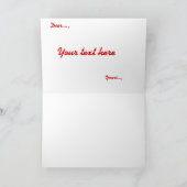 おもしろいなバレンタインの雄牛のカスタムな挨拶状 シーズンカード (内部)