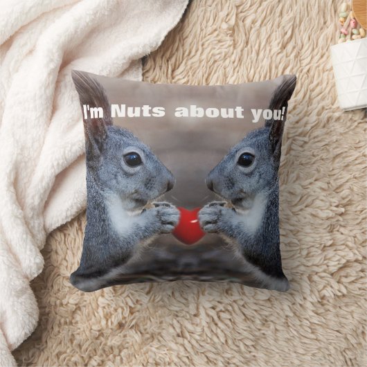 おもしろいなバレンタインデーのリス クッション (ブランケット)
