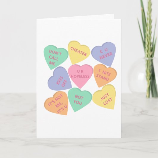 おもしろいなバレンタインデーの会話のハート シーズンカード (正面)