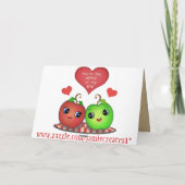 おもしろいなバレンタインデーのApple愛挨拶状 シーズンカード (裏面)