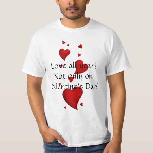 おもしろいなバレンタインデーのTシャツ Tシャツ (正面)