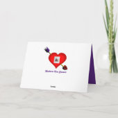 おもしろいなバレンタインw/Bassetは、ハート、及びカップケーキ追跡します シーズンカード (裏面)