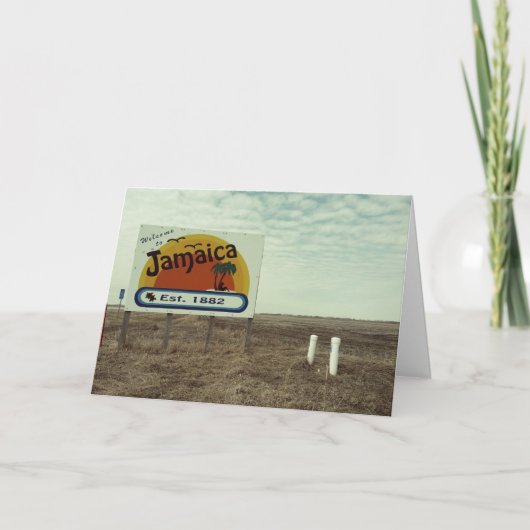 おもしろいなバースデー・カードのジャマイカのビーチの楽園 カード (正面)