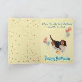 おもしろいなバースデー・カードW/Bassetの猟犬の雨 カード (内部)