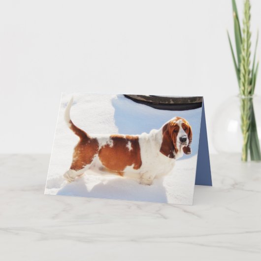 おもしろいなバースデー・カードw/Beautifulのバセットハウンド カード (正面)