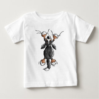 おもしろいなバーニーズ・マウンテン・ドッグの漫画のTシャツ ベビーTシャツ