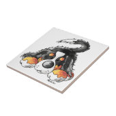 おもしろいなバーニーズ・マウンテン・ドッグの漫画 タイル (側面)