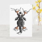 おもしろいなバーニーズ・マウンテン・ドッグカード カード (黄色い花)