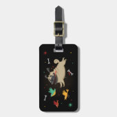 おもしろいなパグの荷物のラベル ラゲッジタグ (正面縦)
