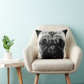 おもしろいなパグの顔 クッション (椅子)